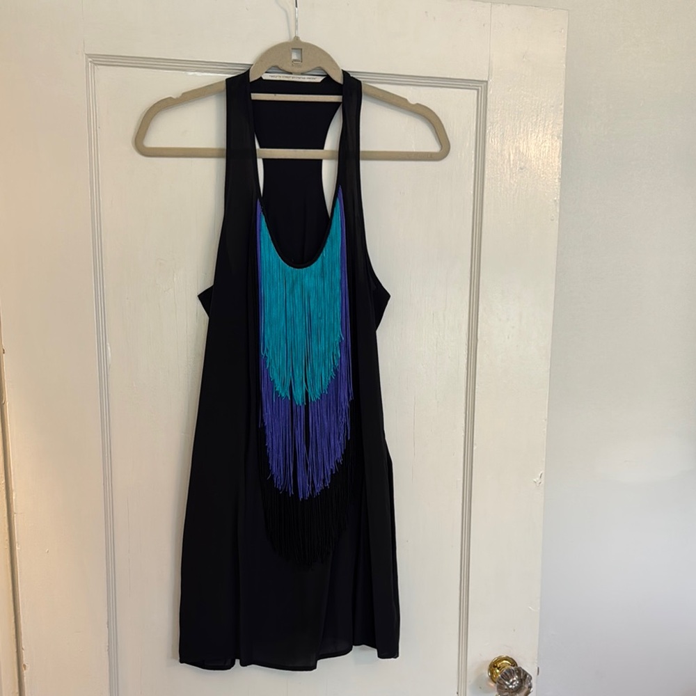 Twelfth Street by Cynthia Vincent - size Small - Black and Blue Swim Coverup